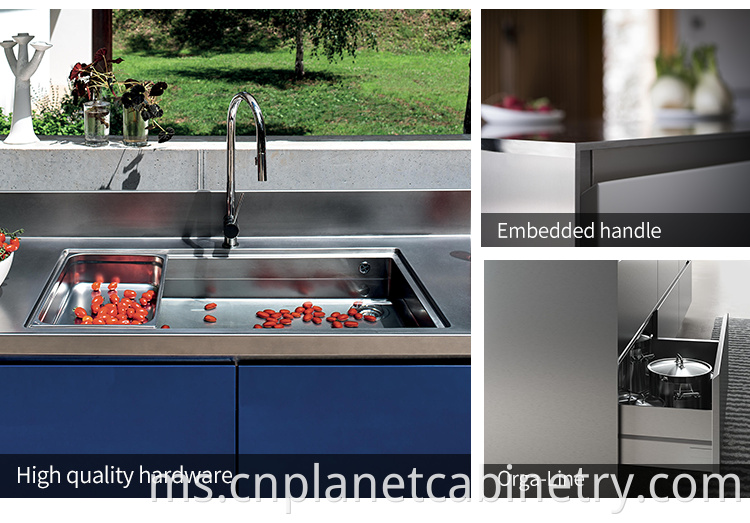 stainless steel sink and cabinet